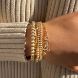 3mm Pleated Bead Bracelet Bead Bracelets Zoe Lev Jewelry