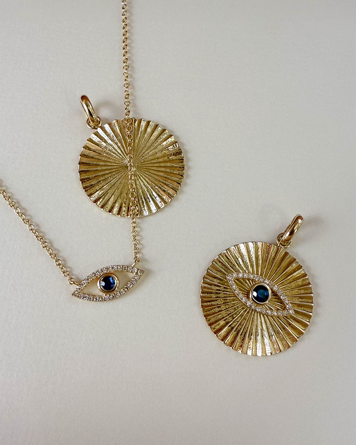 14k Gold Pleated Disc SAMPLE SALE Zoe Lev Jewelry