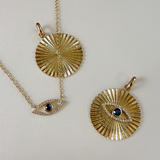 14k Gold Pleated Disc SAMPLE SALE Zoe Lev Jewelry