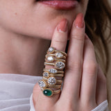 Lab Diamond Emerald Cut Pleated Ring Zoe Lev Jewelry