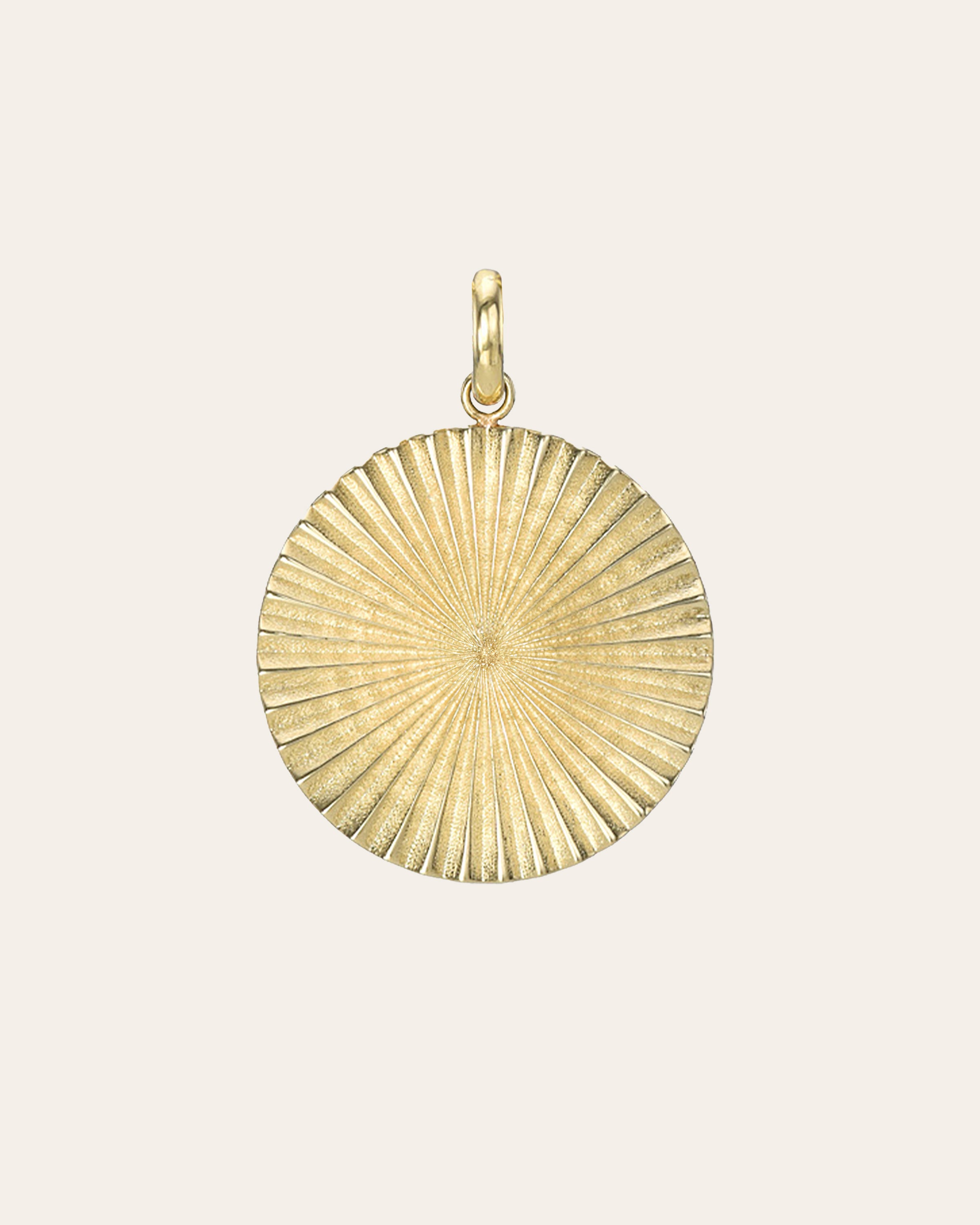 14k Gold Pleated Disc SAMPLE SALE Zoe Lev Jewelry