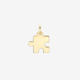 14K Gold Puzzle Piece Pendant Zoe Lev Jewelry