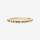 Rainbow Eternity Band Zoe Lev Jewelry