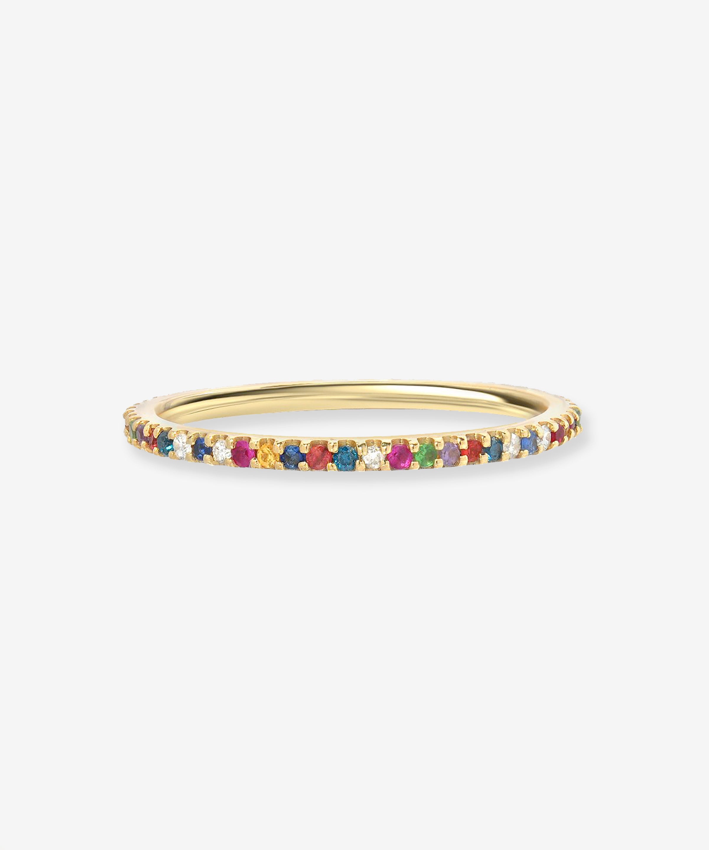 Rainbow Eternity Band Zoe Lev Jewelry