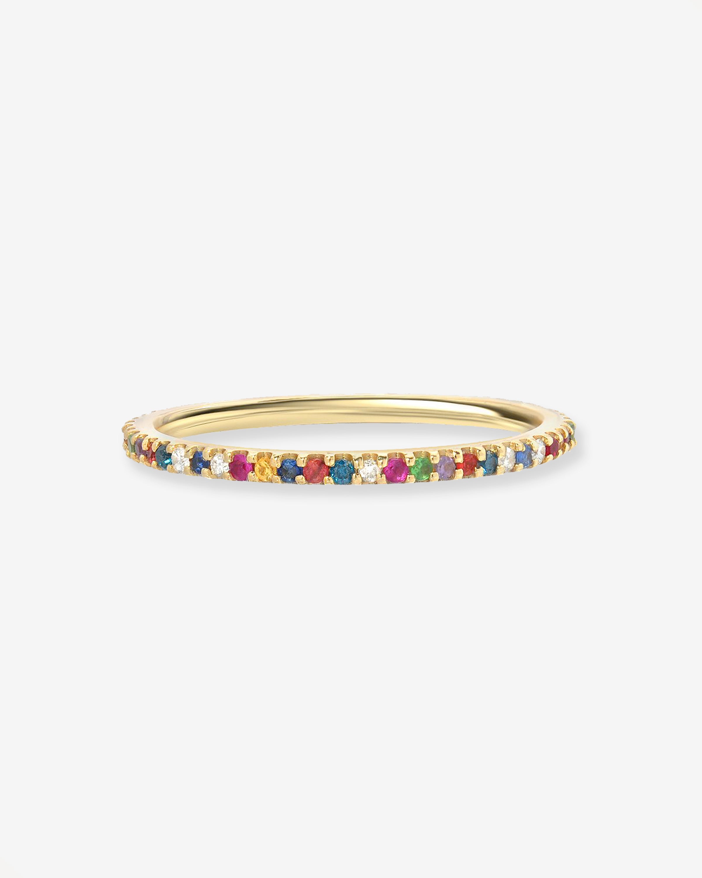 Rainbow Eternity Band Zoe Lev Jewelry
