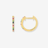 Rainbow Huggie Earrings Zoe Lev Jewelry