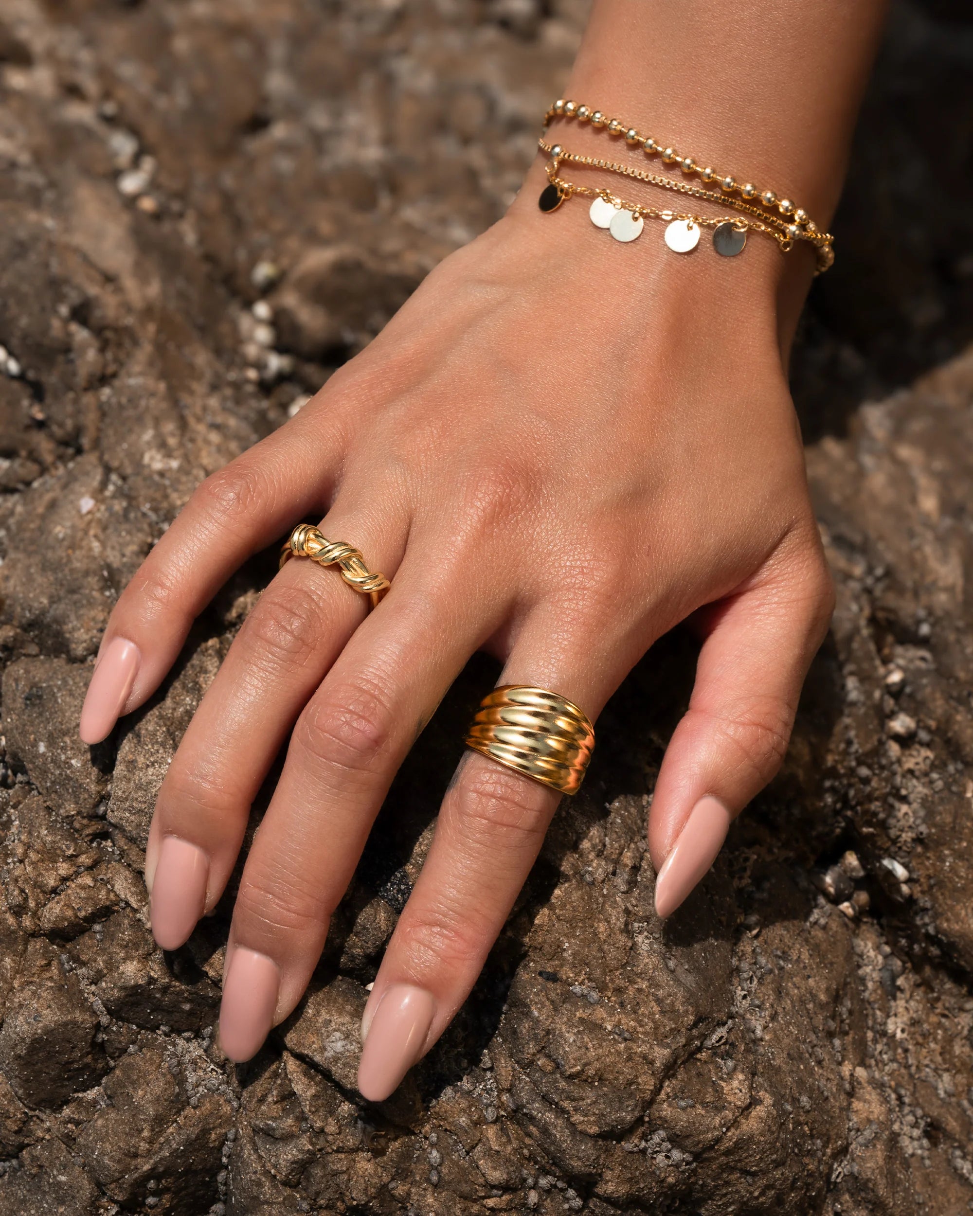 Wavy Band Ring Vermeil Zoe Lev Jewelry