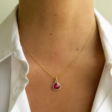 Diamond Ruby Pendant Zoe Lev Jewelry