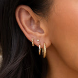 Beaded Huggie Earrings Vermeil Zoe Lev Jewelry