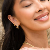 Textured Hoop Earrings Vermeil Zoe Lev Jewelry
