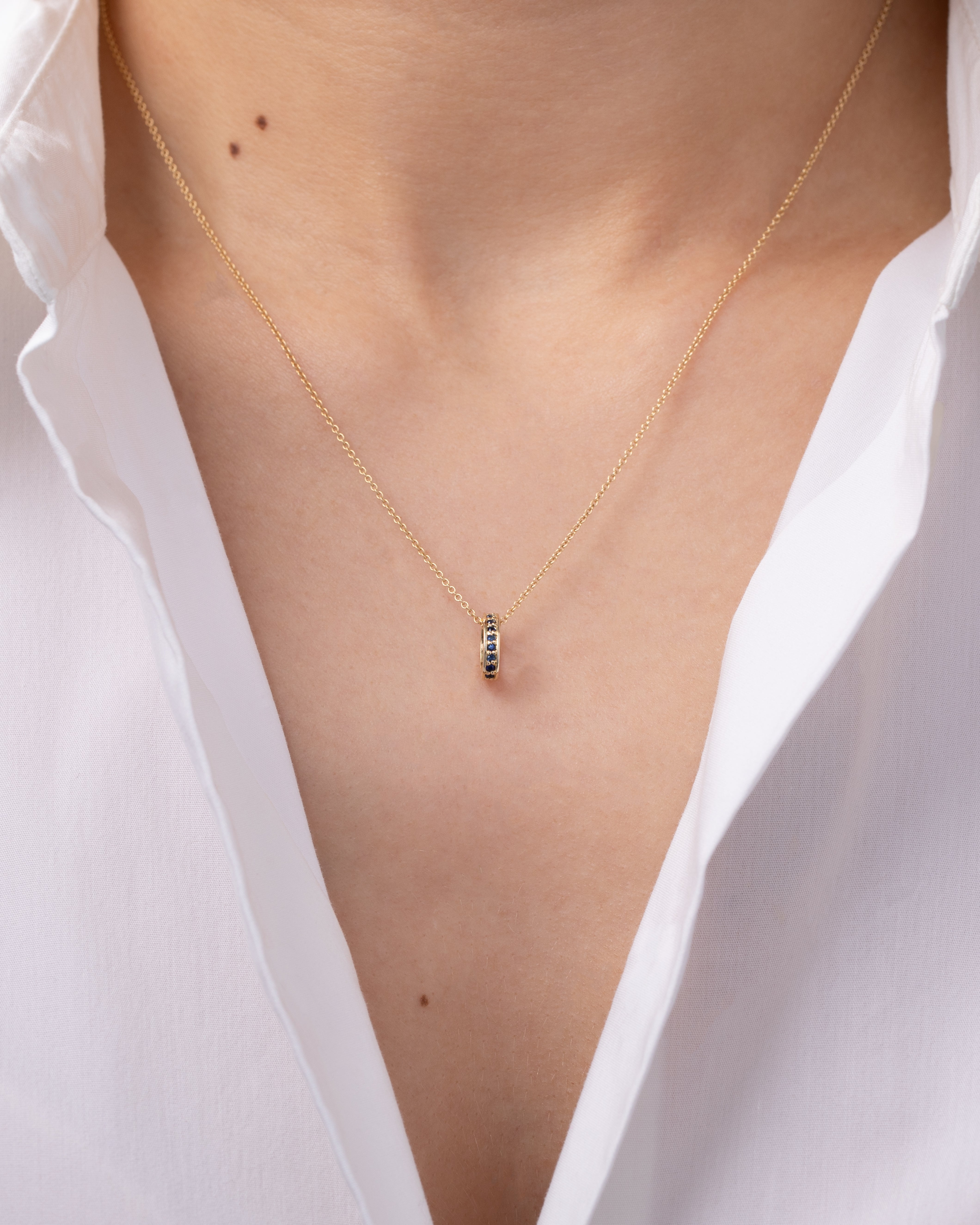 Sapphire Eternity Heirloom Charm SAMPLE SALE Zoe Lev Jewelry