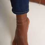 14k Gold Segment Chain Anklet Chains Zoe Lev Jewelry