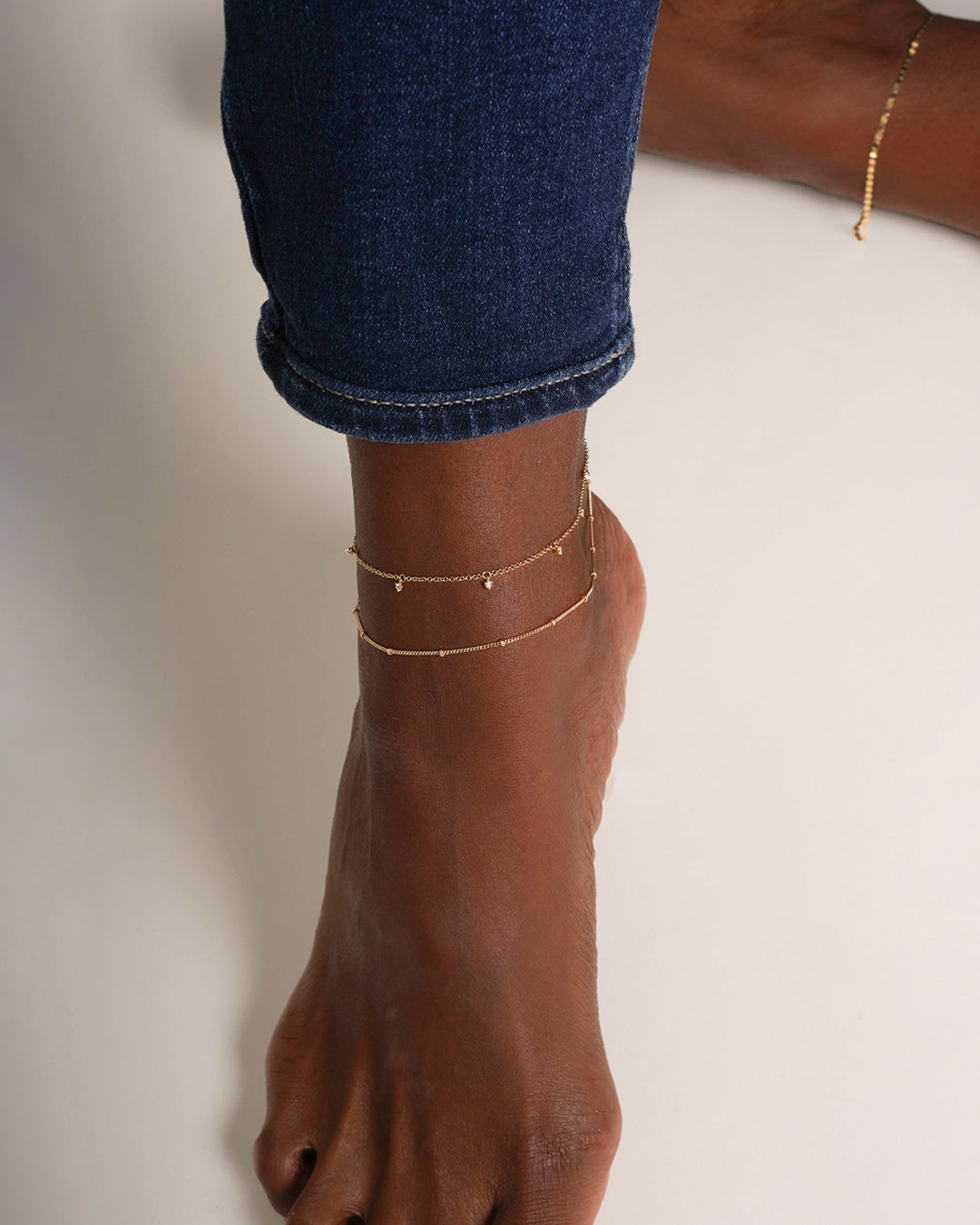 14k Gold Segment Chain Anklet