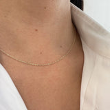 14k Gold Tiny Singapore Chain Necklace Chains Zoe Lev Jewelry