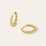 Small Braided Hoop Earrings Vermeil Zoe Lev Jewelry