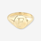 Small Signet Ring Personalized Zoe Lev Jewelry