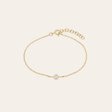 Small Lab Diamond Bezel Bracelet - 6.5"-7" SAMPLE SALE Zoe Lev Jewelry