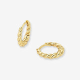 Small Braided Hoop Earrings Vermeil Zoe Lev Jewelry