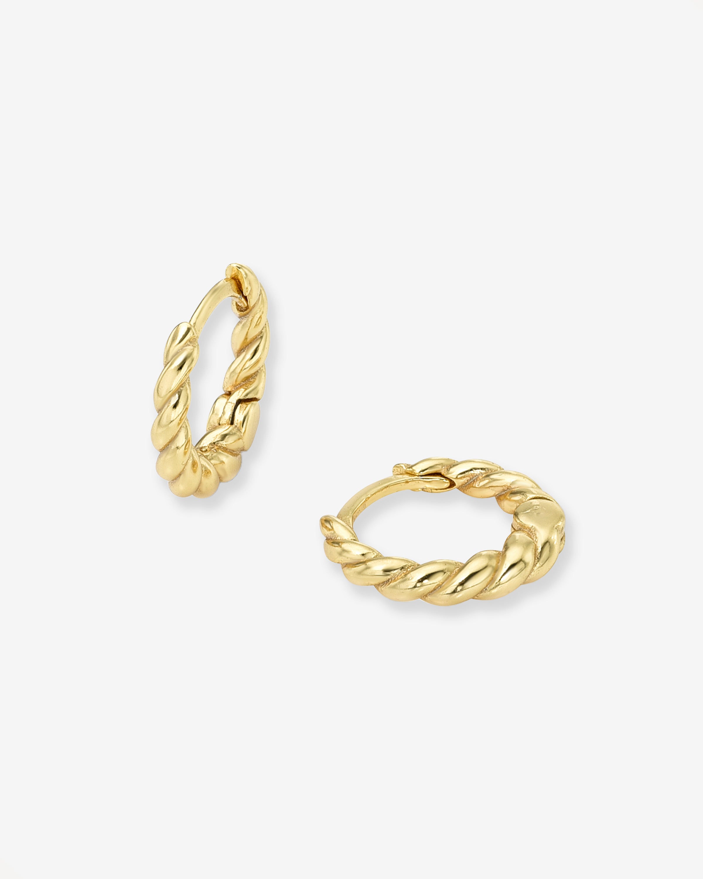 Small Braided Hoop Earrings Vermeil Zoe Lev Jewelry