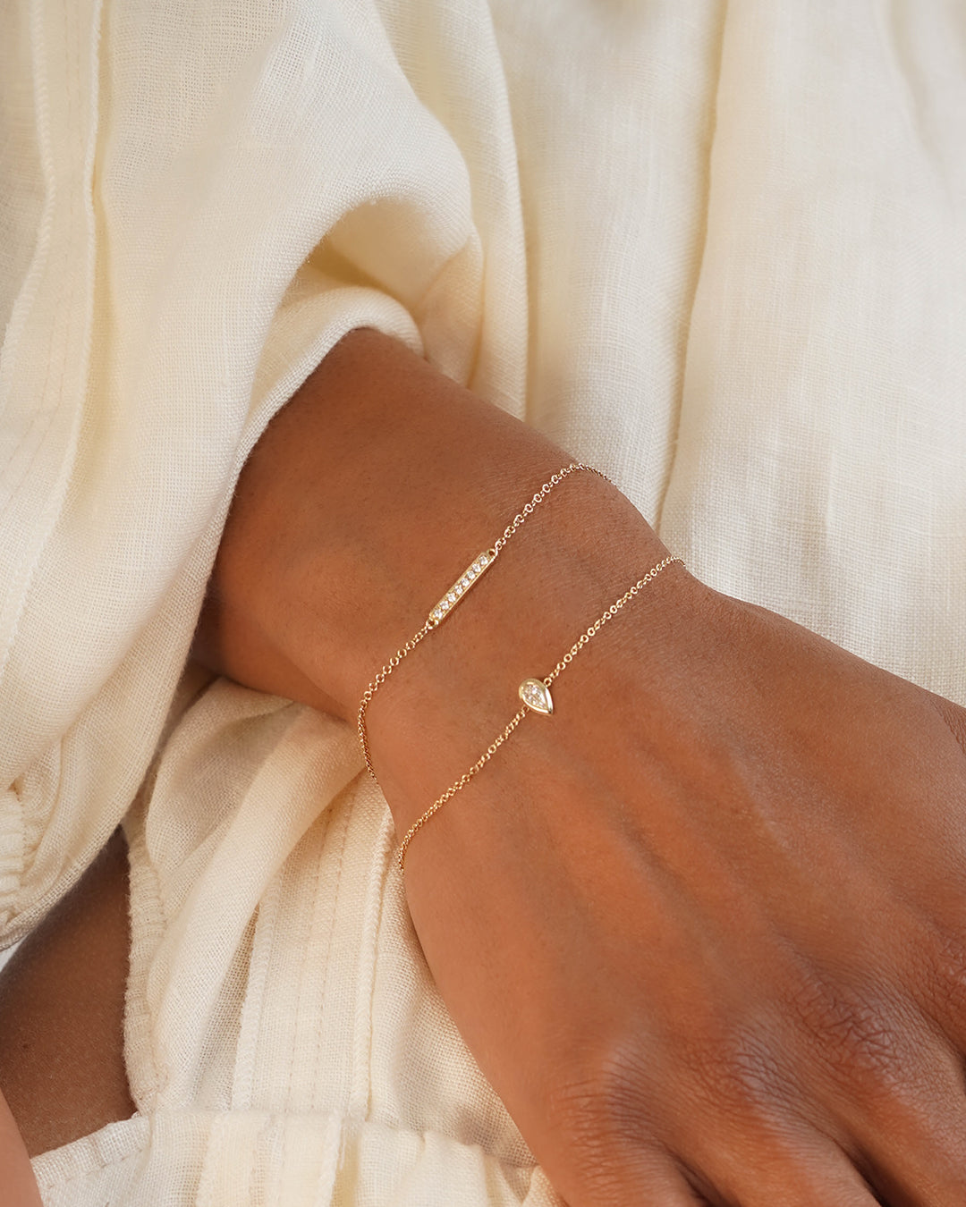 Small Diamond Bar Bracelet SAMPLE SALE Zoe Lev Jewelry