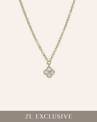 Small Diamond Clover Necklace