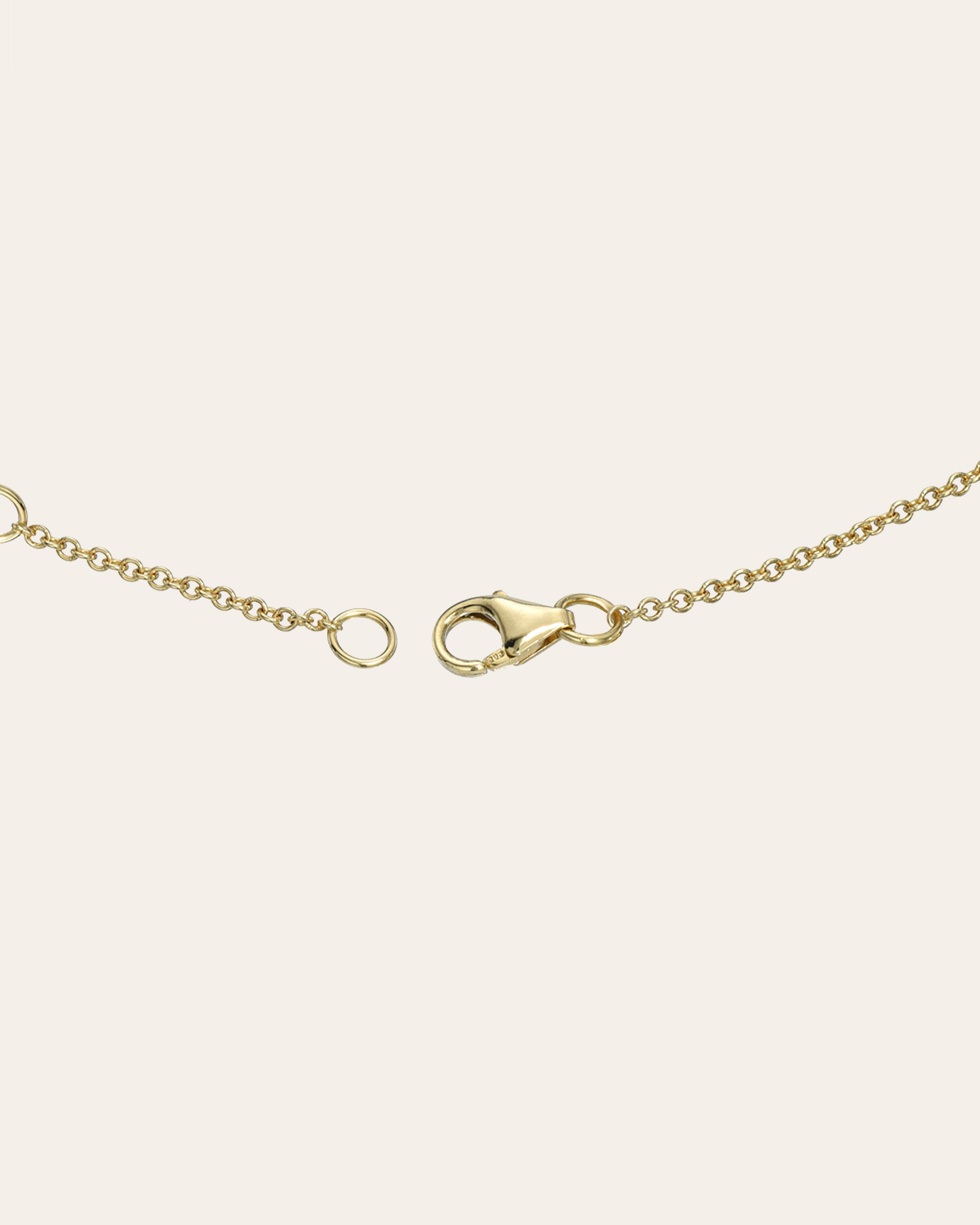 Small Diamond Clover Necklace SAMPLE SALE Zoe Lev Jewelry