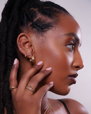 14k Gold Trio Hoop Earrings