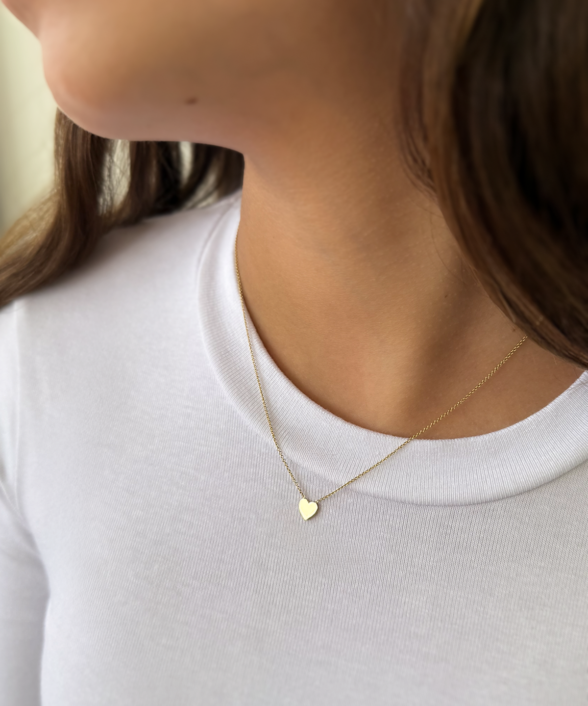 Kids 14K Gold Heart Necklace Kids Zoe Lev Jewelry