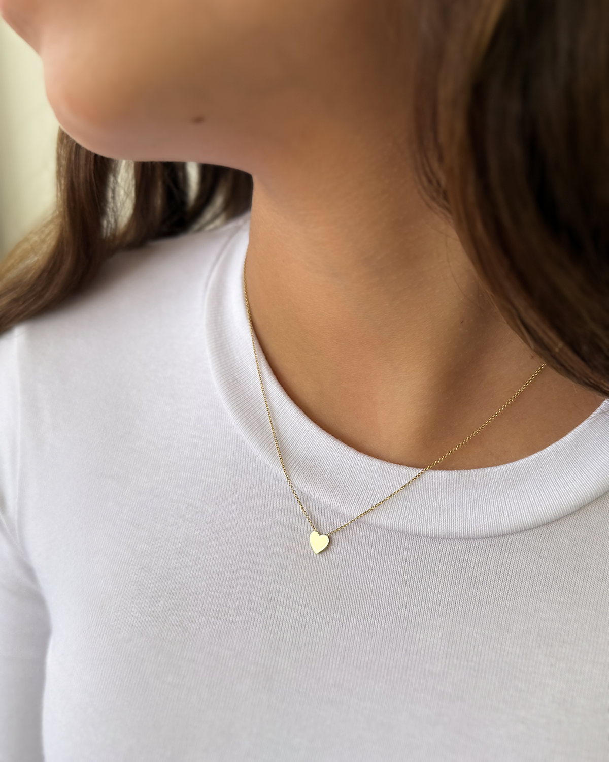 Kids 14K Gold Heart Necklace Kids Zoe Lev Jewelry