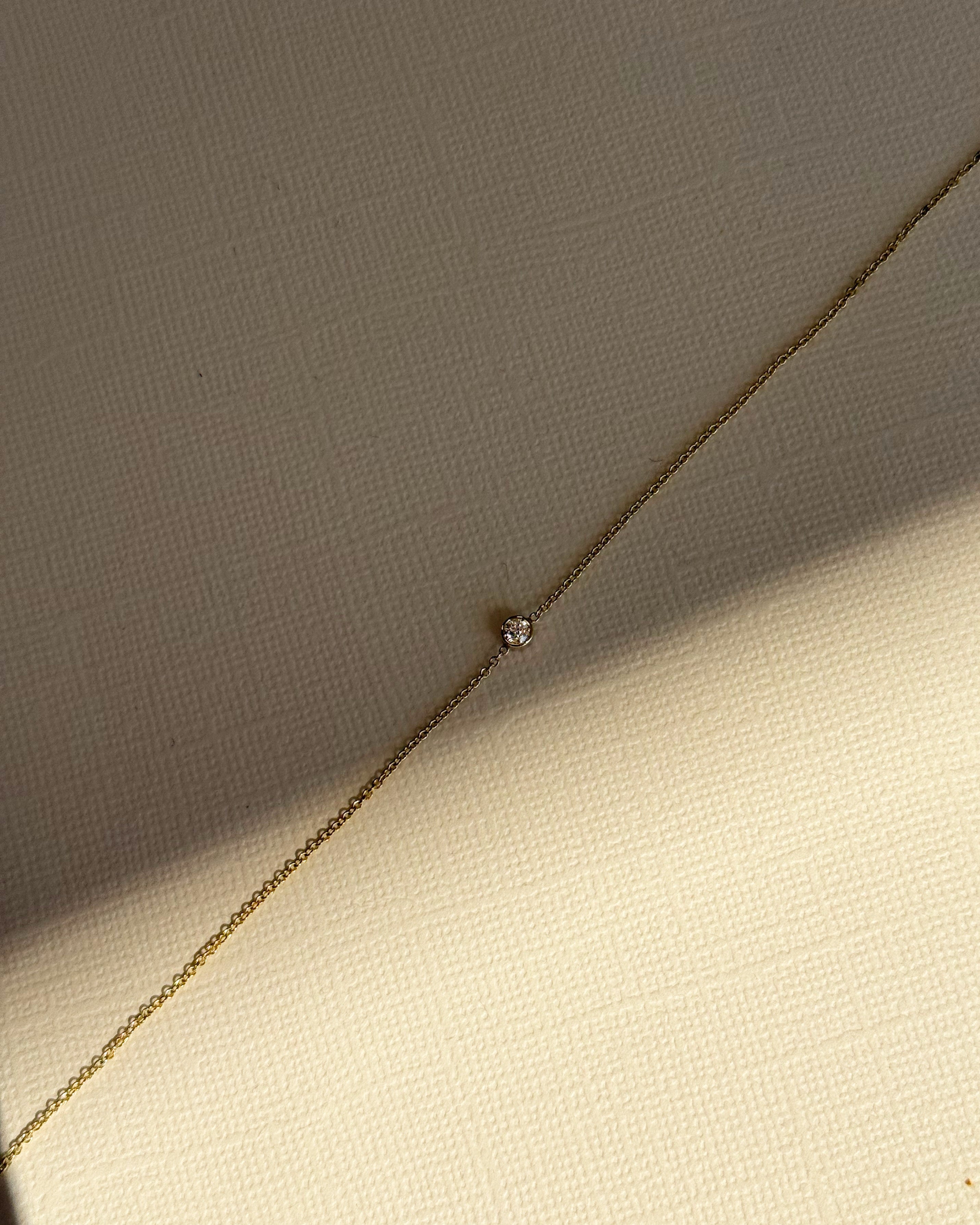 Small Lab Diamond Bezel Bracelet - 6.5"-7" SAMPLE SALE Zoe Lev Jewelry