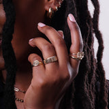 Small Diamond Cigar Bar Ring Zoe Lev Jewelry