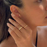 Domed Starburst Ring Zoe Lev Jewelry