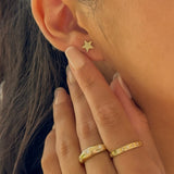 Domed Starburst Ring Zoe Lev Jewelry