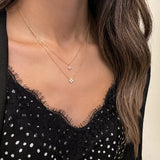 Small Diamond Clover Necklace SAMPLE SALE Zoe Lev Jewelry