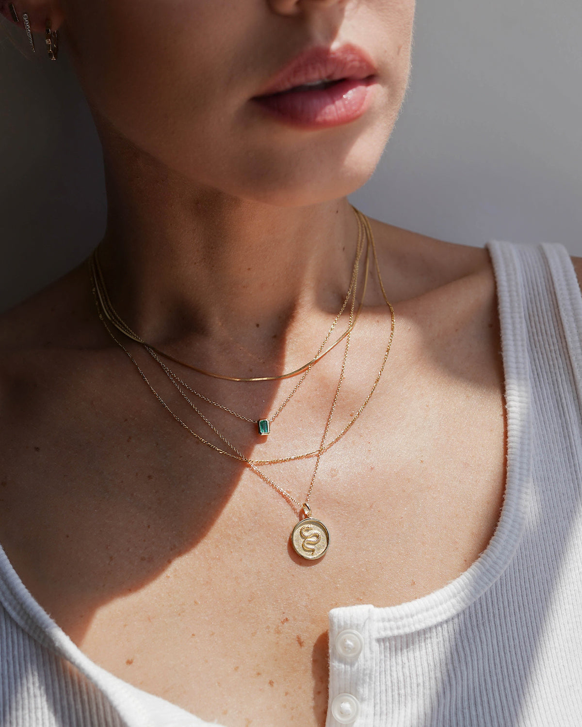 14k Gold Baby Figaro Chain Necklace Chains Zoe Lev Jewelry