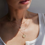 14k Gold Baby Figaro Chain Necklace Chains Zoe Lev Jewelry