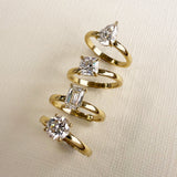 Lab Diamond Emerald Cut Ring - Size 7 SAMPLE SALE Zoe Lev Jewelry