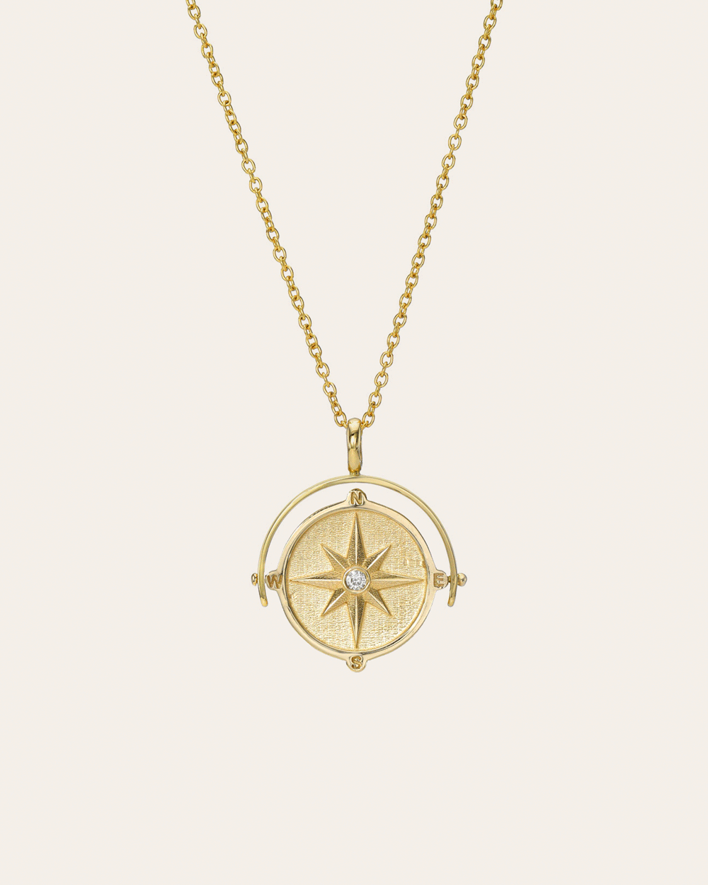 Spinner Compass Medallion Necklace Personalized Zoe Lev Jewelry