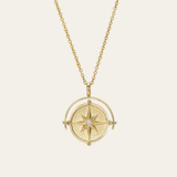Spinner Compass Medallion Necklace Personalized Zoe Lev Jewelry