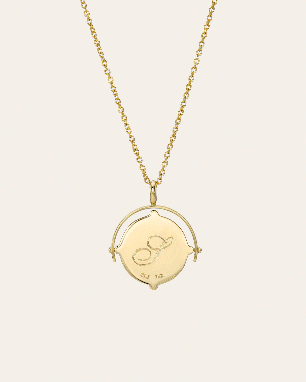 Spinner Compass Medallion Necklace Personalized Zoe Lev Jewelry