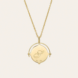 Spinner Compass Medallion Necklace Personalized Zoe Lev Jewelry