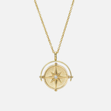 Spinner Compass Medallion Necklace Personalized Zoe Lev Jewelry