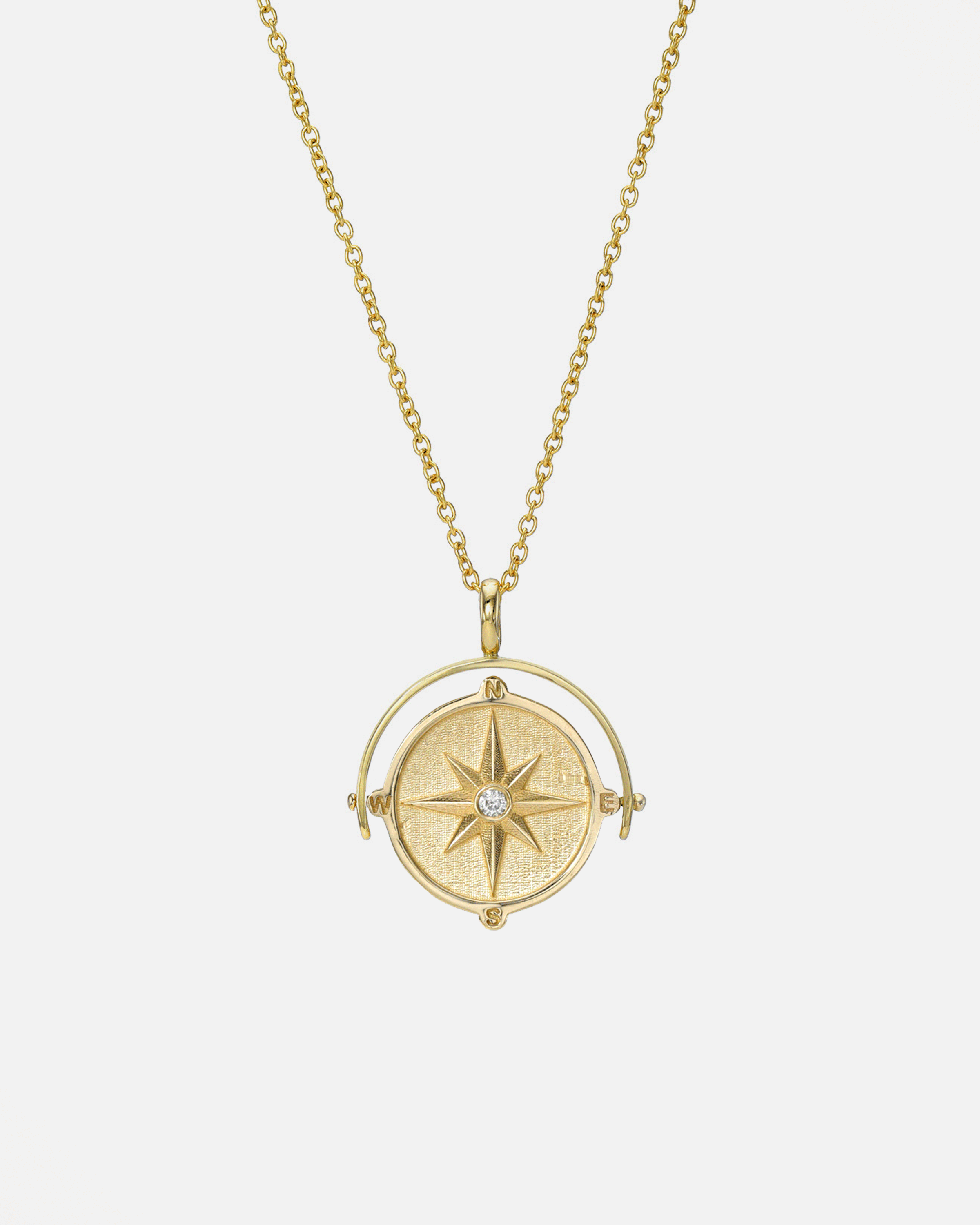 Spinner Compass Medallion Necklace Personalized Zoe Lev Jewelry