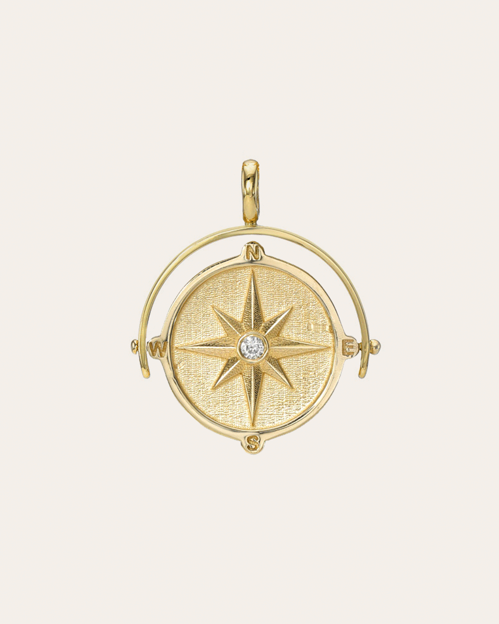 Spinner Compass Medallion Pendant Personalized Zoe Lev Jewelry