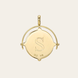Spinner Compass Medallion Pendant Personalized Zoe Lev Jewelry
