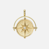 Spinner Compass Medallion Pendant Personalized Zoe Lev Jewelry