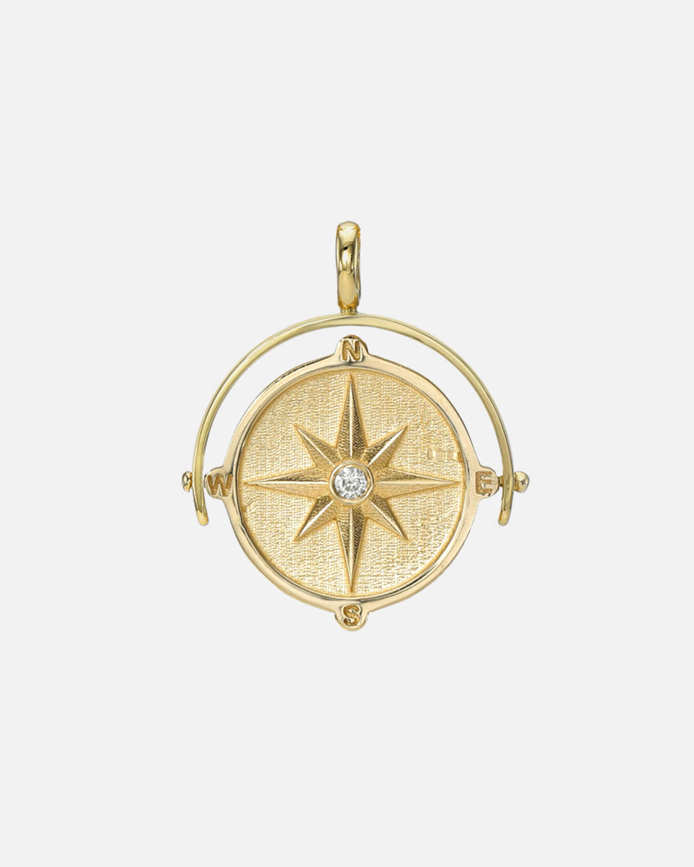 Spinner Compass Medallion Pendant Personalized Zoe Lev Jewelry