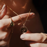 Spinner Compass Medallion Necklace Personalized Zoe Lev Jewelry