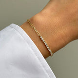 14k Split Lab Diamond Tennis Open Link Bracelet Tennis Zoe Lev Jewelry