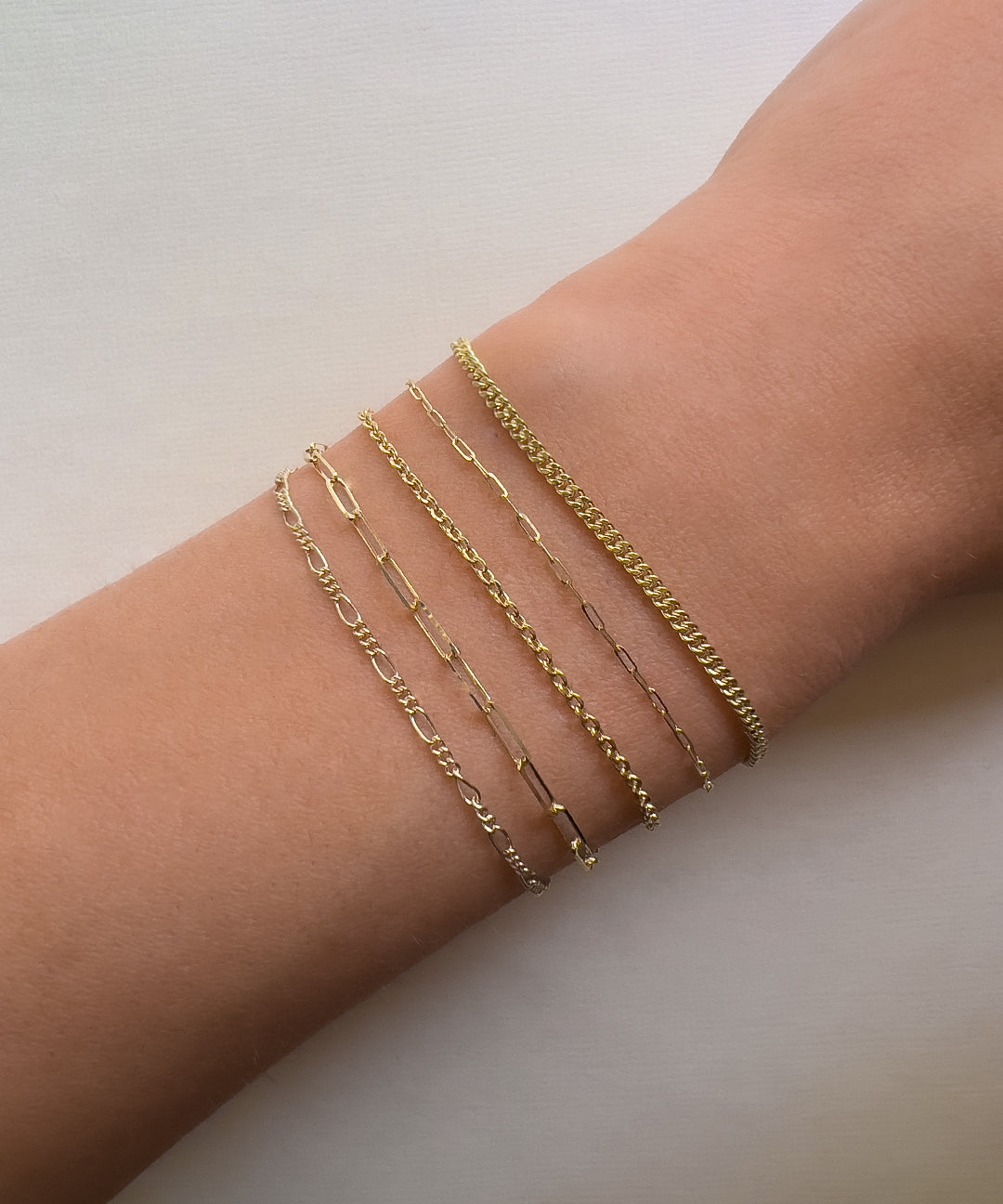 14k Gold Small Curb Link Chain Bracelet Chains Zoe Lev Jewelry